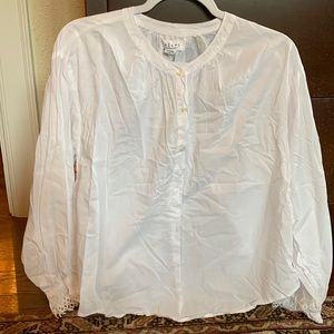 White Velvet by Graham & Spencer Flowy Top Eyelet Cuffs S